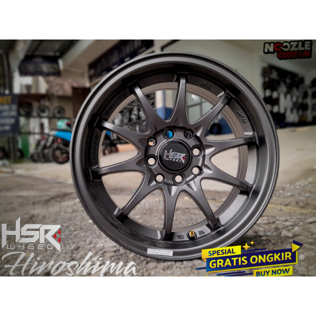 VELG RACING R15 HSR RING 15 TYPE HIROSHIMA PELEK MOBIL BRIO SOLUNA R15