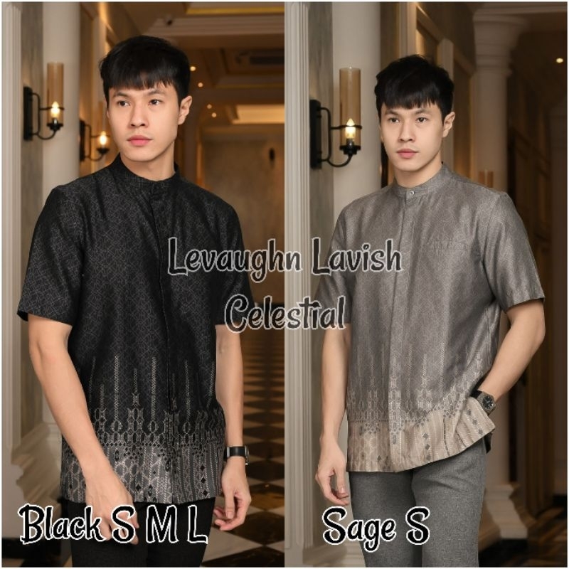 [ Ada Stock ] Levaughn Lavish Celestial Short Sleeve | Baju Koko Pria | Heymale | Heylocal.id