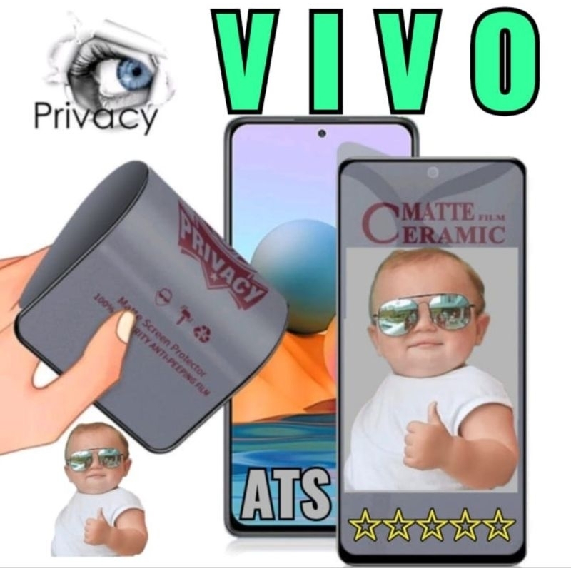 Tg Anti-Spy Anti Gores Spy Privasi Ceramic Matte Spy Privacy Vivo ALL TYPE Vivo Anti-Spy vivo , TG anti gores ceramic matte privacy anti spy Vivo NEW UPDATE , VIVO NEW UPDATE , Temper Anti Gores Anti SPY matte Privacy Ceramic Film For Vivo All Tipe