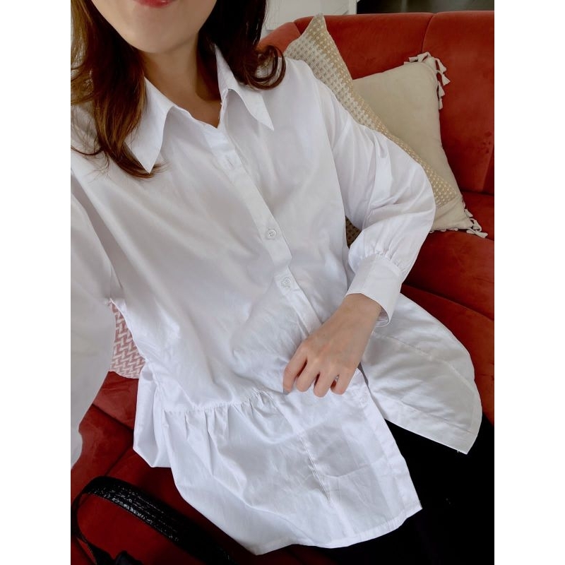 Consennso half perplum cotton blouse