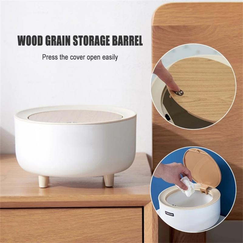 Tempat Sampah Mini Model Tekan Minimalis Aesthetic Portable Desktop Trash Can Kotak Tong Bak Sampah Elegan Untuk Meja Mobil Rumah Bahan Tebal Berkualitas Trash Bin High Pressing