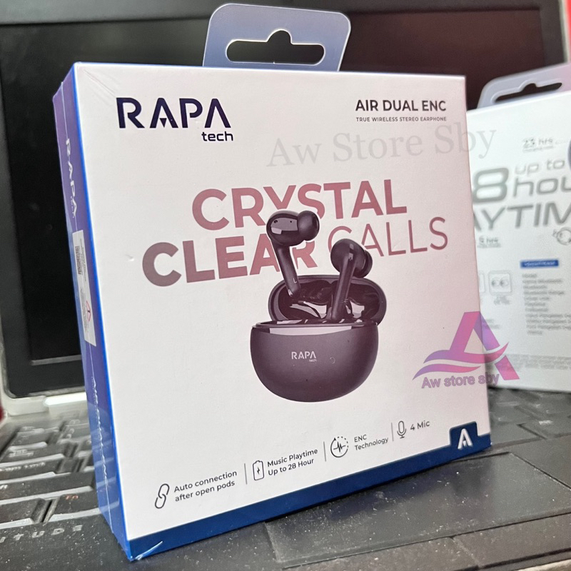 RAPAtech TWS SUPER BASS HEADSET BLUETOOTH TRUE WIRELESS EARPHONE SMART TOUCH HD SOUND