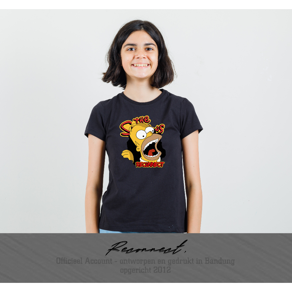 Reconnect Kaos The Simpsons - Gratis Tambah Nama - Unisex Anak / Dewasa