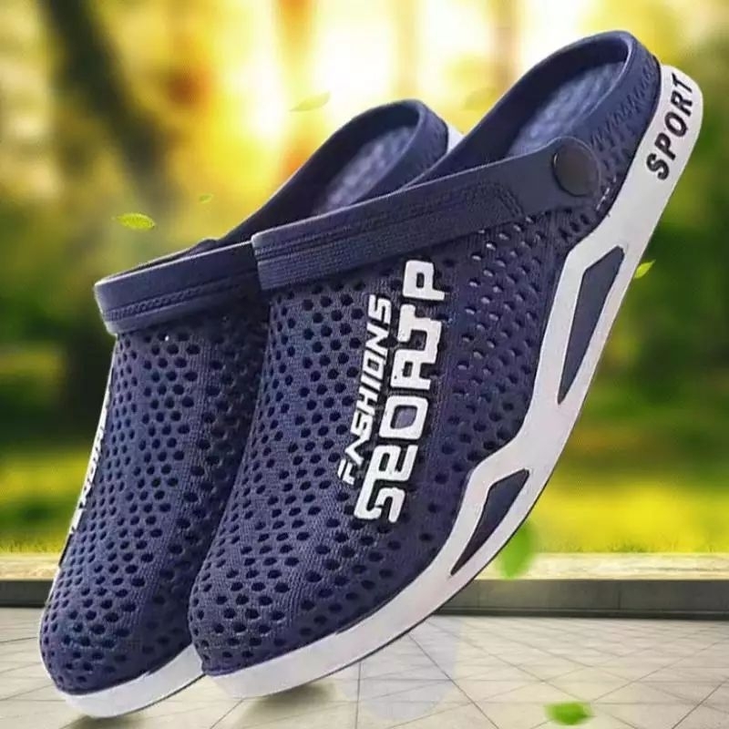 Sandal Sepatu Selop Karet Pria Wanita Fashion Sport Nonslip / Sandal Sepatu Pria Wanita Bustong