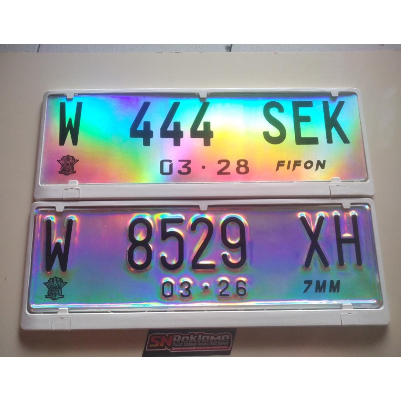 PLAT NOMOR MIKA DATAR MOTOR HOLOGRAM, keren, mewah,