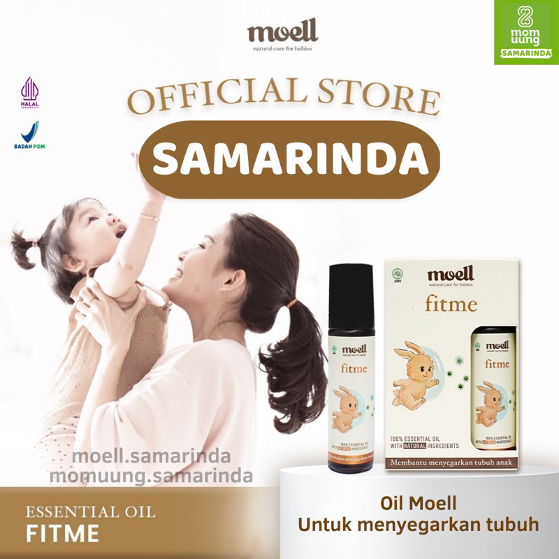 MOELL Natural Essential OIL Bye STUFFYNOSE / TUMMYWIND / CALMME / FITME / FIRSTCARE/ BUGBITES / BPOM / MomUung MOELL Samarinda Smd Mom Uung Balikpapan Banjarbaru Banjarmasin Cessa