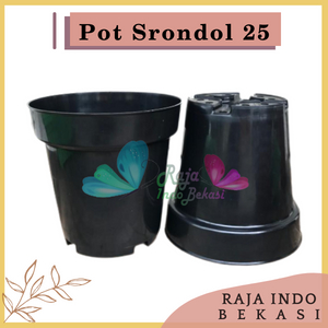 Pot Tinggi Srondol 25 Bata Putih Hitam Coklat - Pot Tinggi Usa Eiffel Effiel 18 20 25 Pot Tinggi 15 18 20 30 35 40 50 Cm pot bunga plastik pot tanaman Pot Bibit Besar Mini Kecil Pot Srondol