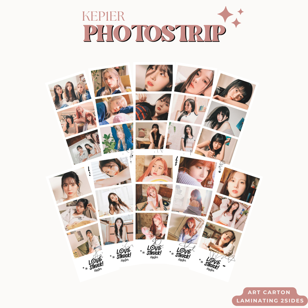 PHOTO STRIP KEP1ER LOVE STRUCK (HARGA 1 PCS + LAMINASI 2SISI) FOTO STRIPS TANDA TANGAN TTD KPOP IDOL KOREA PREMIUM MURAH UNOFFICIAL YUJIN MASHIRO XIAOTING CHAEHYUN DAYEON HIKARU BAHIYYIH YOUNGEUN YESEO READY STOCK !