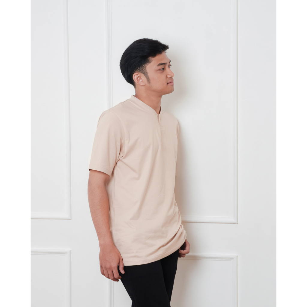 Bajubaja bouton tshirt / kaos pria lengan pendek variasi kancing cotton combed 24s