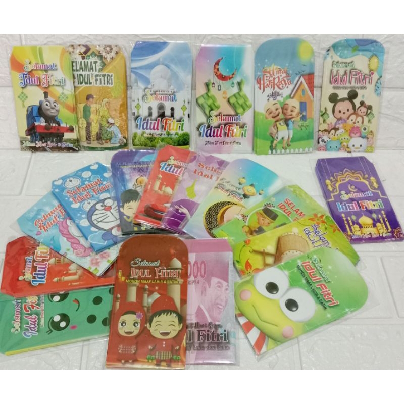 

amlop lebaran idul Fitri ukuran 7x13 1pack isi 10 lembar