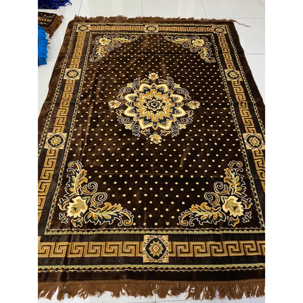 KARPET PERMADANI HAMBAL ALAS SANTAI LIPAT BELUDRU TURKEY TURKI BESAR 240cm x 160cm