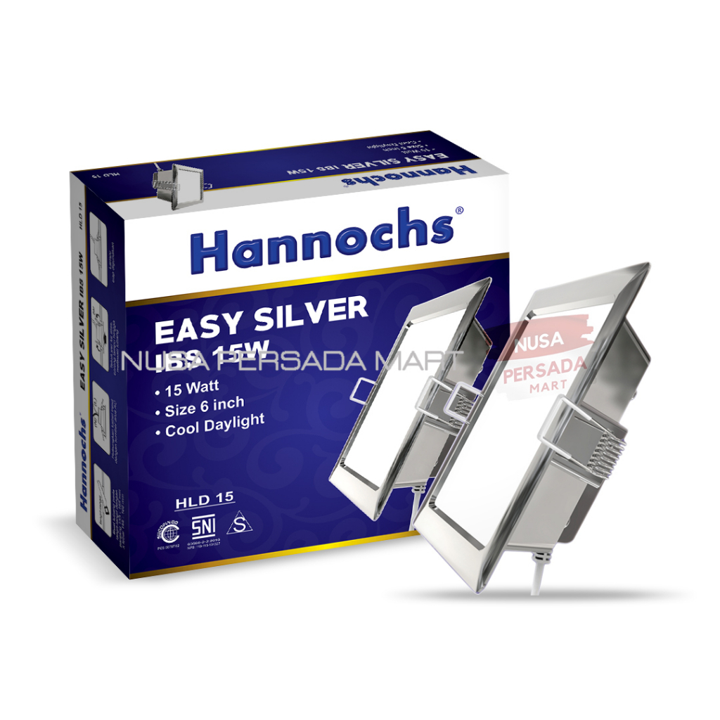 Hannochs Downlight LED Easy Silver 15 watt IBS CDL - Putih