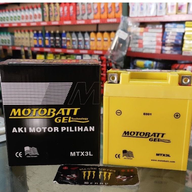 ORI Aki Kering Motobatt Gel MTX3L RX King new / Kawasaki Ninja R 150 / Satria lumba/ Hiu