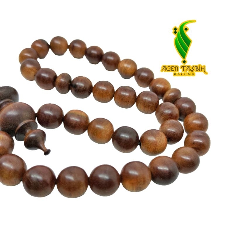 Tasbih 33 butir kayu Setigi Wulung size 9mm Original