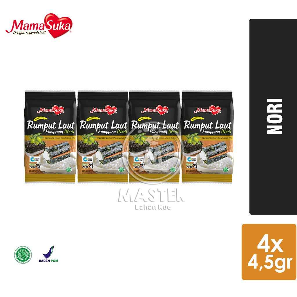 

Mamasuka Rumput Laut Panggang / Nori Original [1 Pack isi 4 pcs]