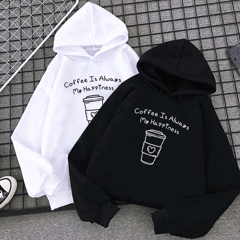 Parisdivarious Sweater Hoodie Jemper Need Coffee Bahan Fleece Size S - XXL (Pria &amp; Wanita)