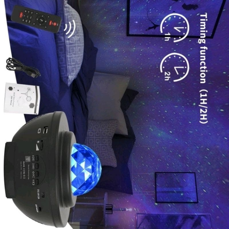 Lampu Proyektor Langit STAR Remot Lampu Tidur dengan Speaker Remote