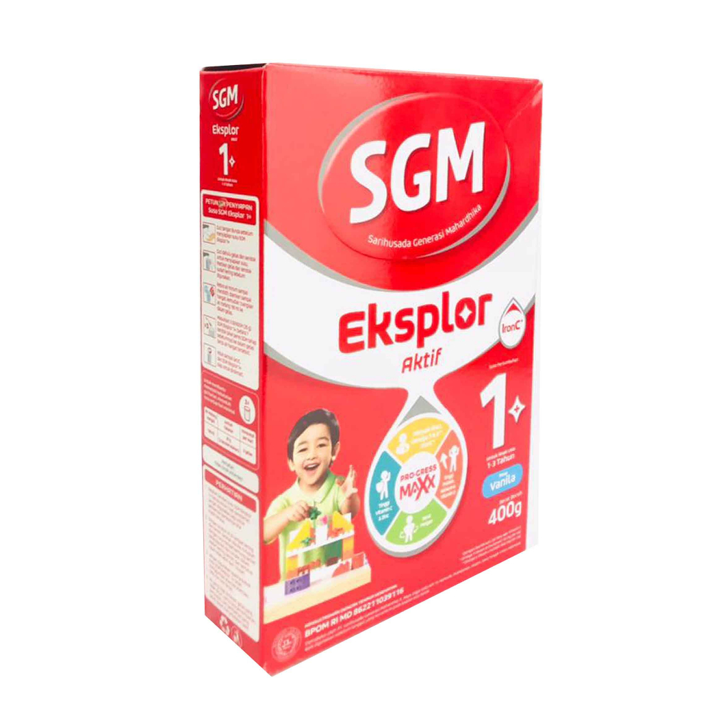 SGM Eksplor 1+/ Susu Bubuk/ Susu Rasa Vanilla/ 400gr