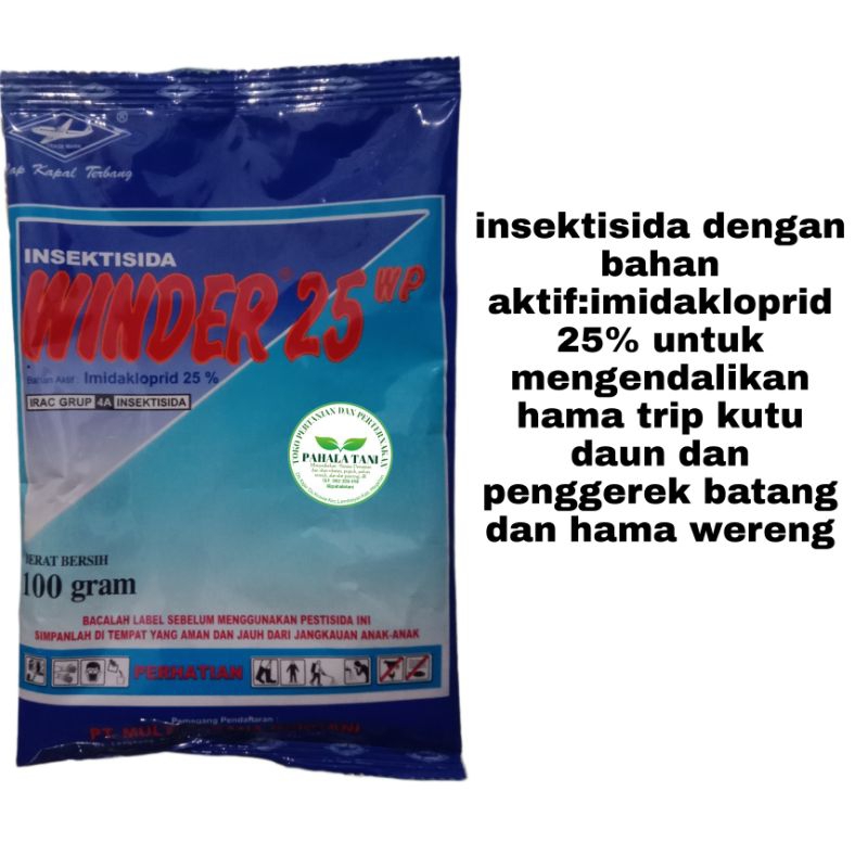 WINDER 25 WP/imidakloprid 25%/hama wereng/kutu daun/hama trip/penggerek batang/penggerek buah