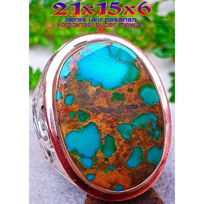 Pirus Persia Natural Urat Emas HQ Ceplok A629