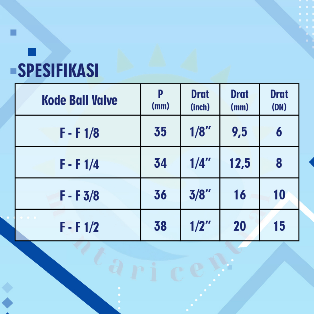 BALL VALVE / STOP KRAN / KERAN KUNINGAN FEMALE TO FEMALE F-F  1/4 1/2 3/8 1/8 ball valve air panas dingin