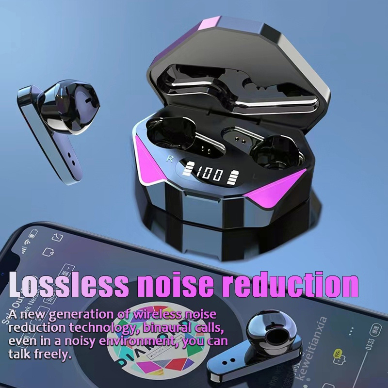 (COD) TWS Gaming Headset X15 Wireless Bluetooth Earphone No delay LED intelligent display HiFi Stereo Headphone