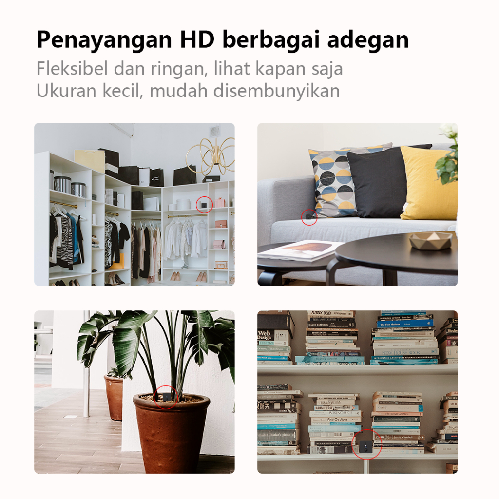 XIHANCAM Panggilan Dua Arah Kamera Pengintai Mini Baterai Internal FHD 5MP Kamera Cctv Mini Tersembunyi Tanpa Kabel Spy Cam Ip Camera Cctv Wifi Hidden Camera Spy Camera Mini Wifi Smart Camera CCTV Indoor Wireless HP Kamera Kecil Tersembunyi Tanpa Wifi