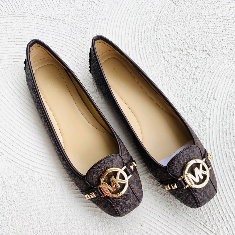 MICHAEL KORS MK Fulton Stud Signature Flats Brown