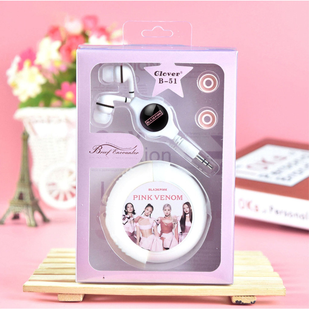 Earphone Roll + Case Kpop Blackpink EXO IVE NCT NewJeans Treasure  Astro Ateez Stray Kids Headset He