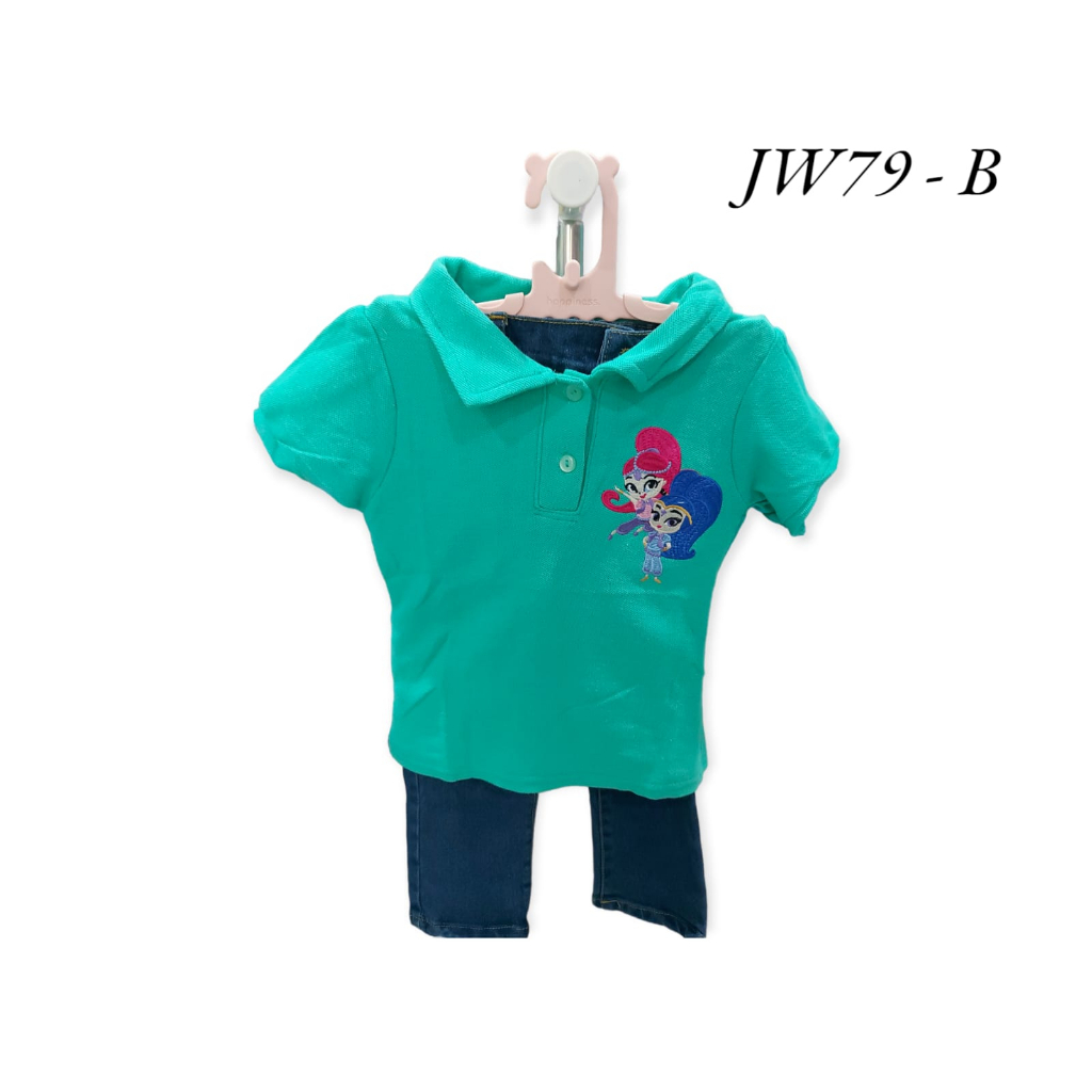 Setelan Anak Laki Tshirt Berkerah &amp; Jeans JW 79