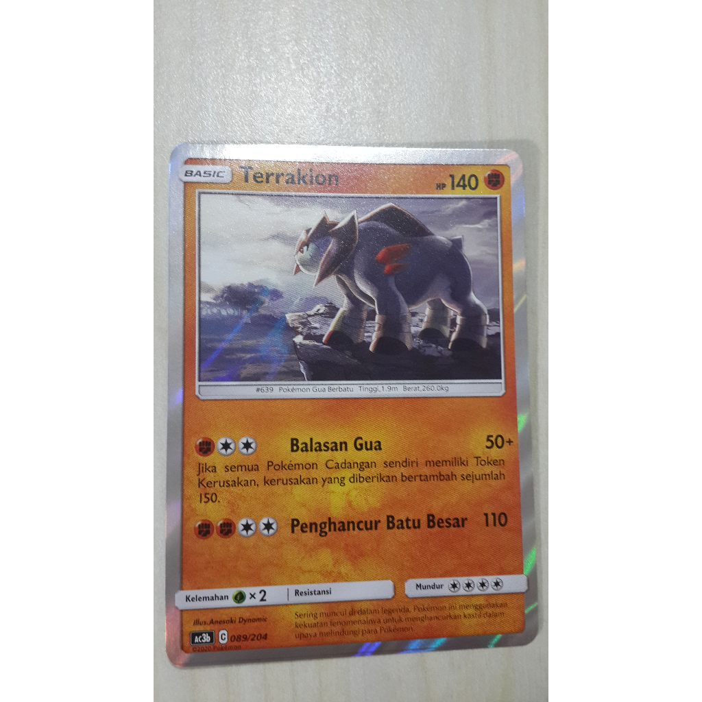 POKEMON TCG INDONESIA TERRAKION HOLOGRAM AC3B 089/204