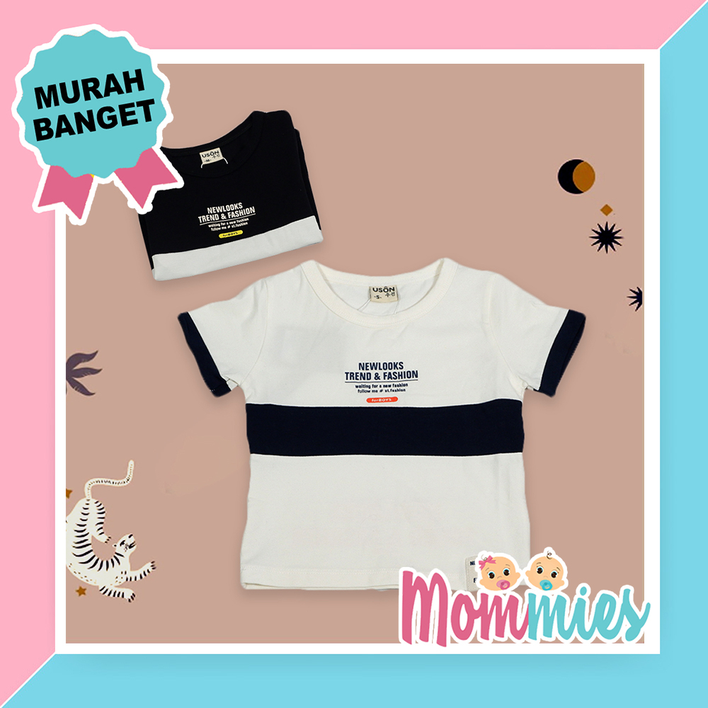 Baju Kaos Anak Cowok Lengan Pendek USON 1T1559BC Baju Atasan Anak Laki-laki