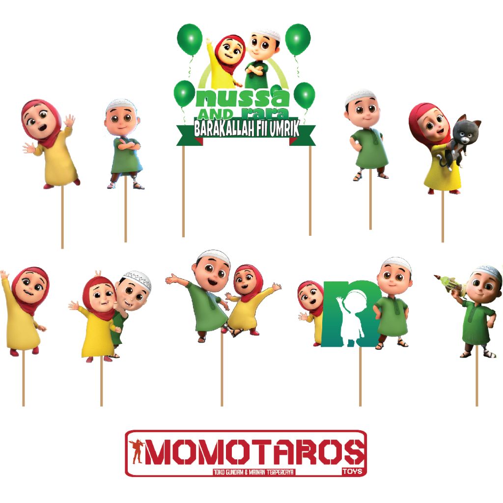 Topper cake Nussa and Rara duo set