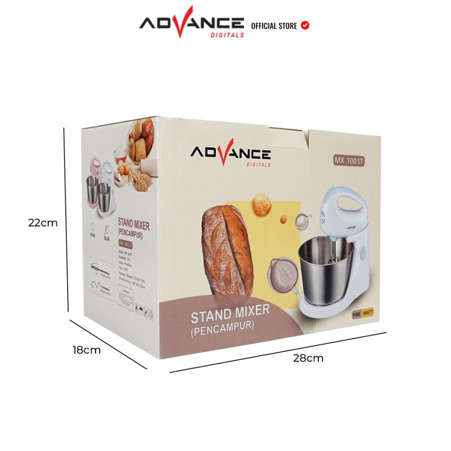 Advance Stand Mixer MX1003T 7 Kecepatan|Garansi Resmi Advance 1 Tahun| 2 IN 1