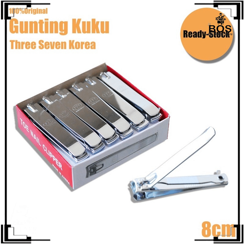 BOS - Gunting Kuku Kecil 777 Three Seven / Nail Clipper Stainless / Alat Potong Kuku Made in Korea