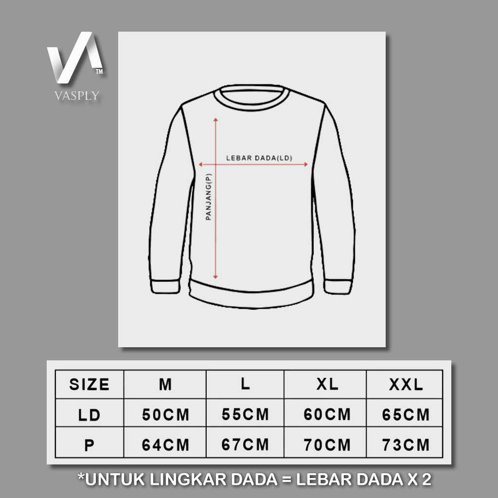 VASPLY Sweater Crewneck Pria Wanita Oversize Destiny Tulisan Jepang Bahan Fleece Tebal Premium Distro