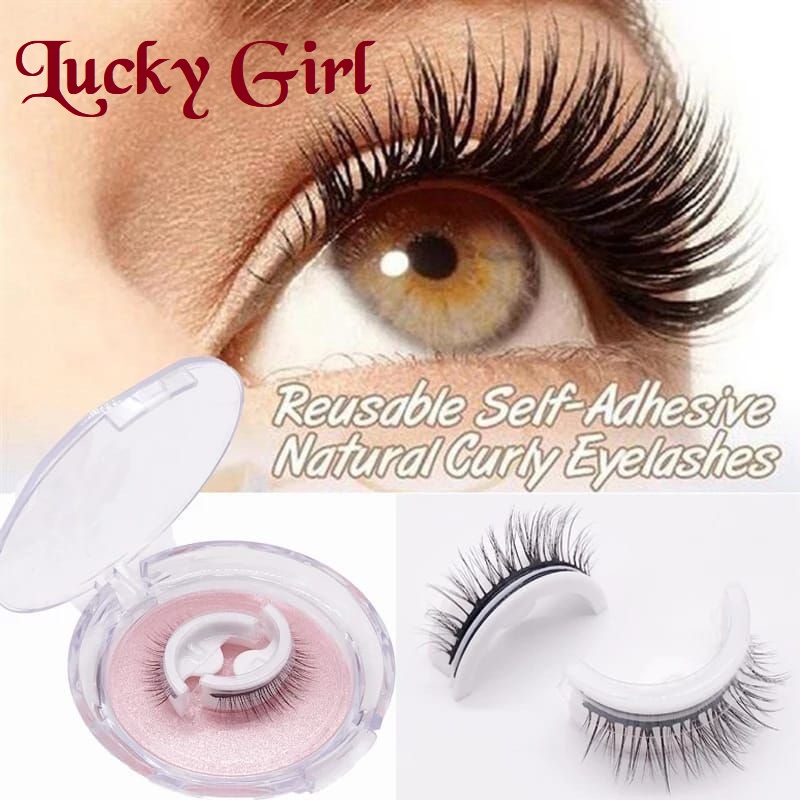 LUCKYMALL Bulumata Tanpa Lem Bulu Mata Palsu Magic Lucky Girl Knot Free Riasan Cepat Eyelashes Extension Natural 3D Ekstensi Berperekat Self Adhesive Eyelash