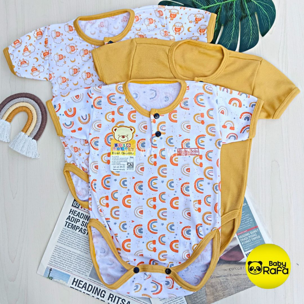 Serian Mustard - 3 pcs Jumper Bayi MUSTARD SERIES 0 sd 6 Bulan merk SNI Bolo - Bolo / Baju Bayi JUMPER Serian Mustard