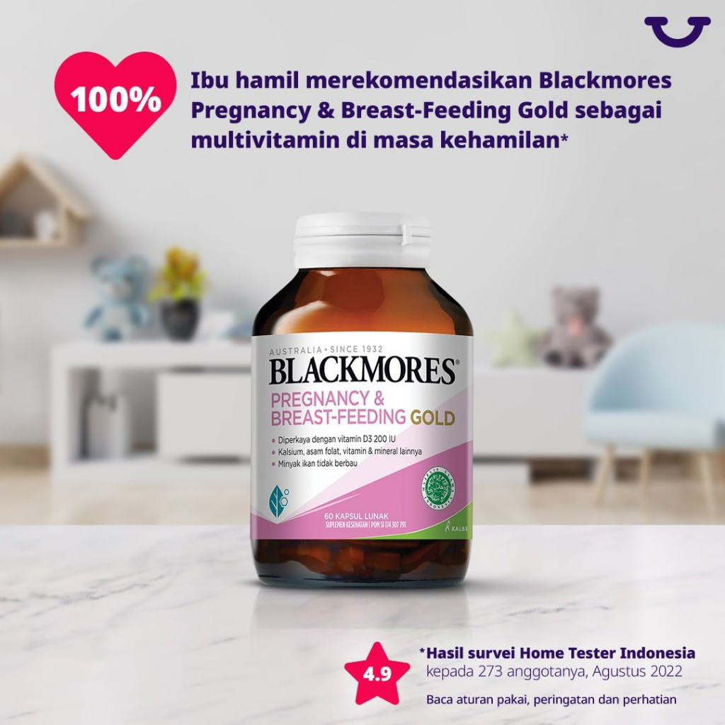 BLACKMORES PREGNANCY AND BREASTFEEDING GOLD BPOM KALBE - 60 kapsul