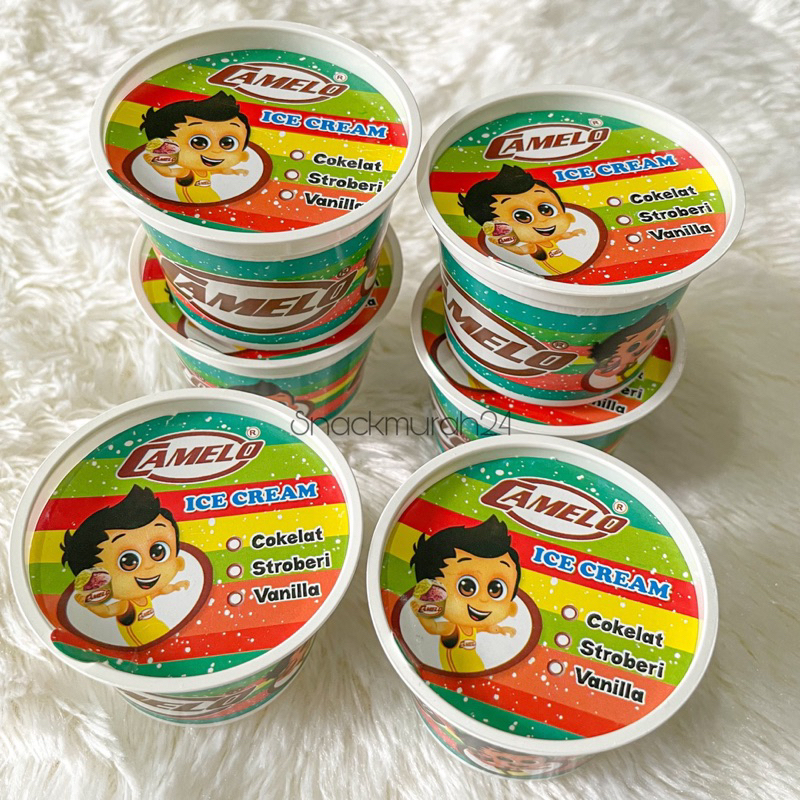 Cup Es Krim Camelo 50 ML dengan Tutup dan Sendok