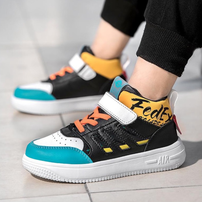 SH2221 Sepatu Sneakers sport olahraga anak kulit sintetis laki laki perempuan import terjangkau dan berkualitas casual sporty untuk anak usia 10 tahun sd dewasa size 37 - 38