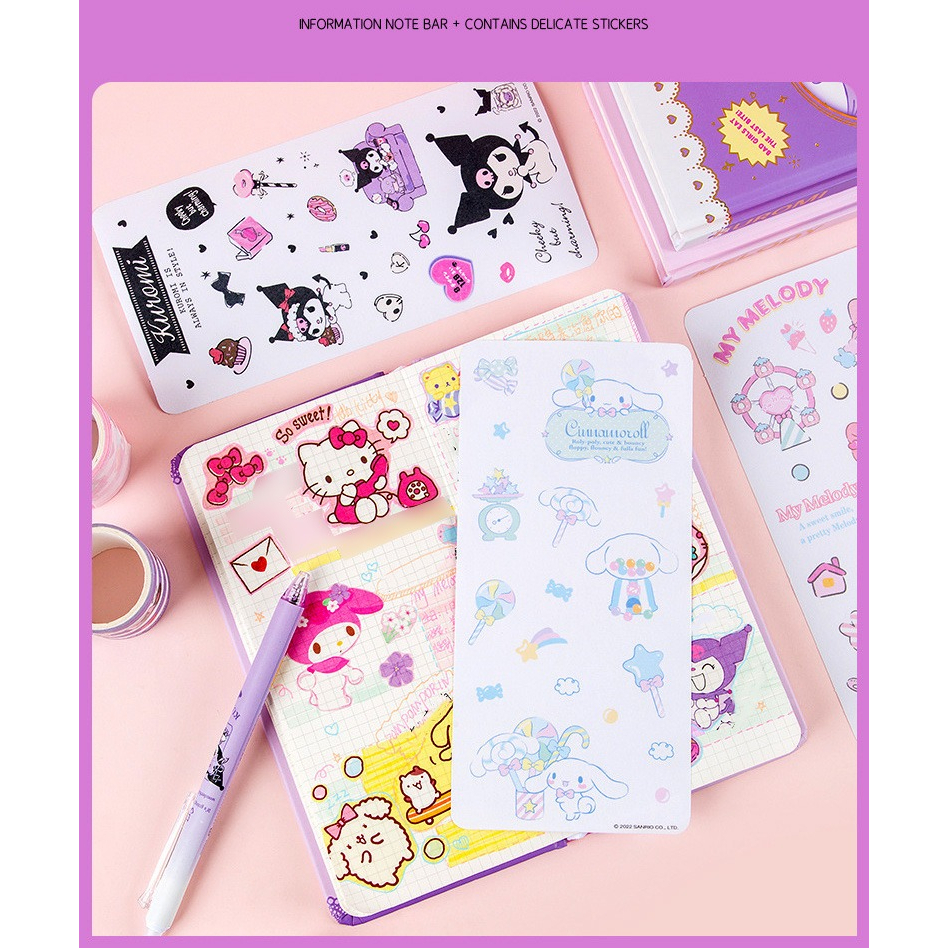 NOTEBOOK DIARY HANDBOOK KT SANRIO WEEKLY PLANER CINAMORROL MELODY KUROMI SQUARE GRID INNER PAGE FOR SCRAPBOOK JOURNALING @banyak