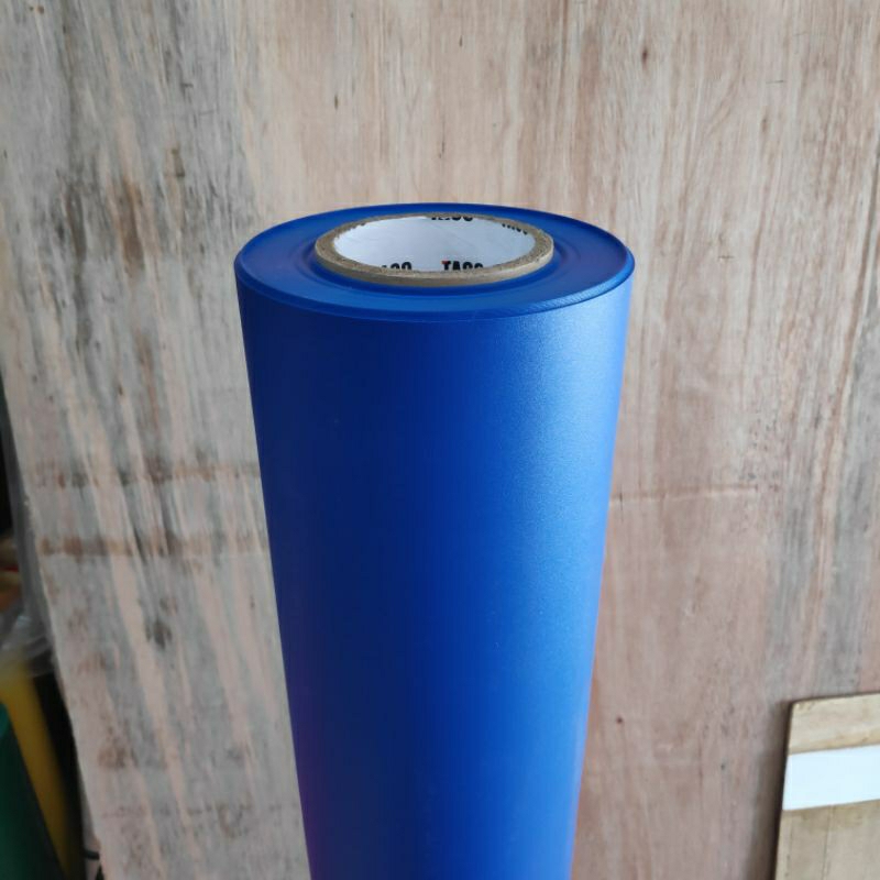 PVC Sheet Decco Deco Taco Sheet Supercon - Blue Biru Doff Kulit Jeruk