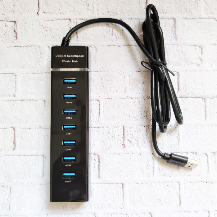 SKU-1307 USB HUB 3.0 7 PORT PANJANG KABEL 1.2 METER SUPER SPEED 1.2M