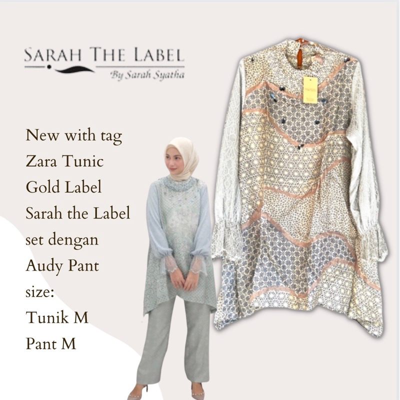NEW Zara tunik set audy pant dan dalisha blouse sarah the label