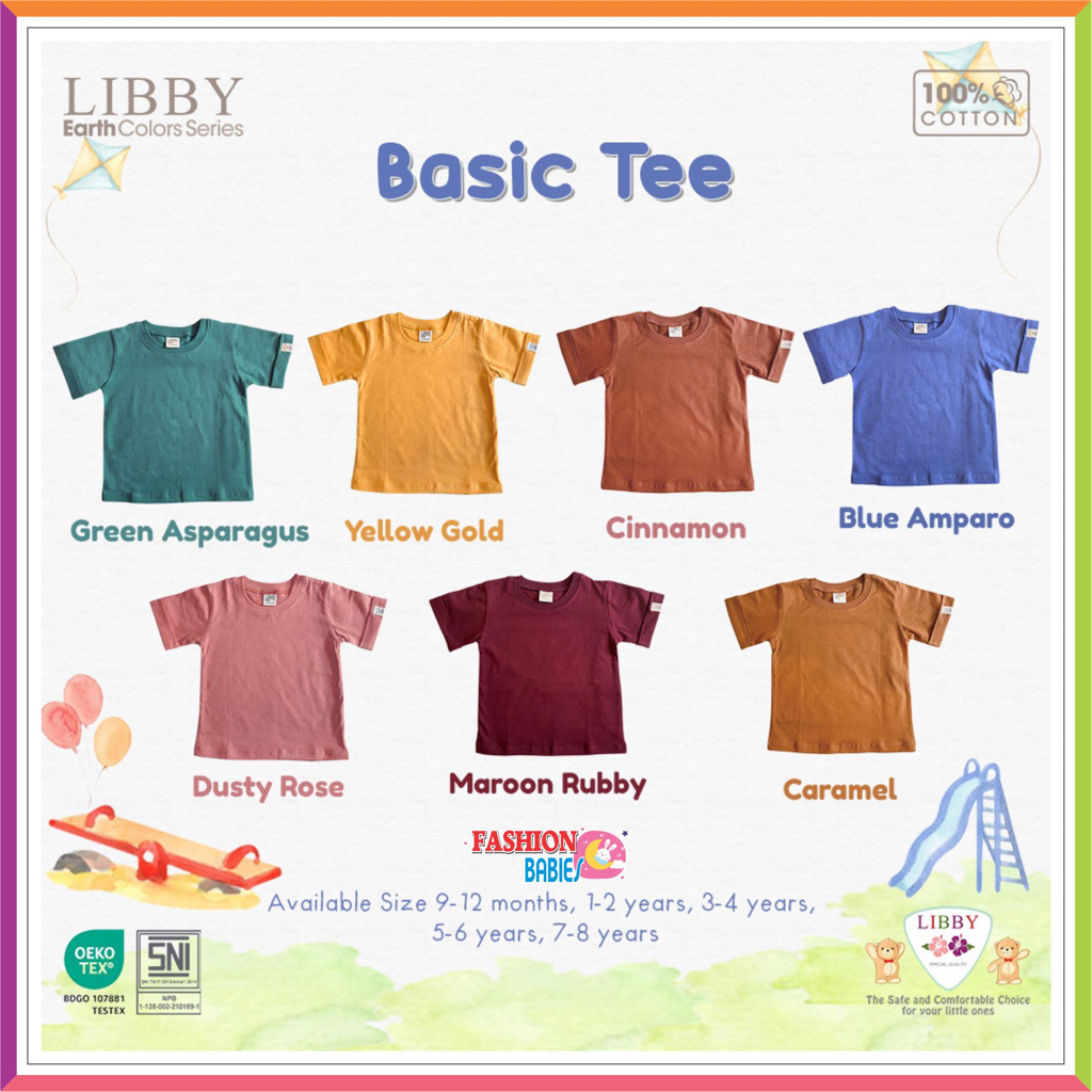 LIBBY BASIC TEE &amp; TOM SHORT COTTON EARTH COLOUR SERIES ❤ Fashionbabies ❤