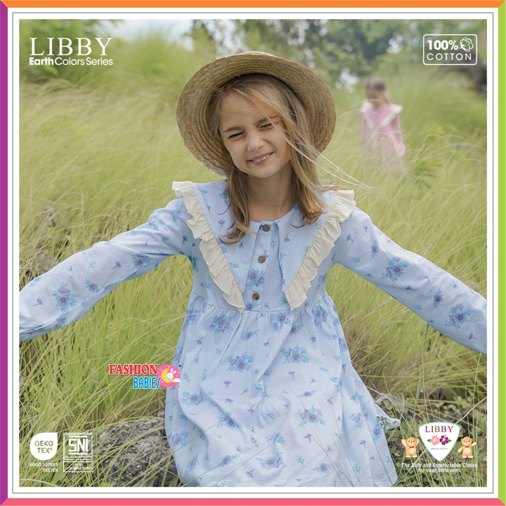 ❤ Fashionbabies ❤ LIBBY ANNA DRESS / DRESS ANAK PEREMPUAN 0-8 TAHUN / DRESS MOTIF BUNGA LIBBY