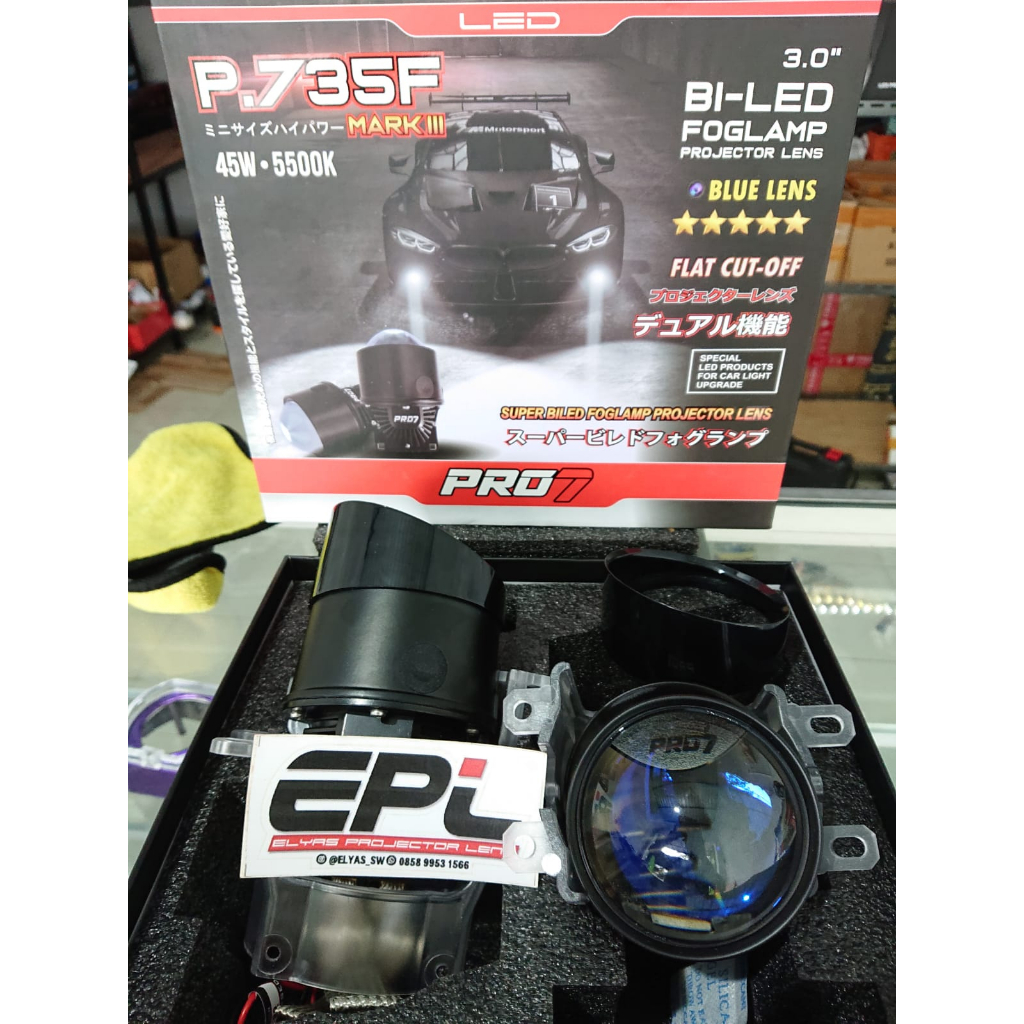 Foglamp pro7 p735f 45w V3 Blackcat Edition Original mark lll lampu kabut LED