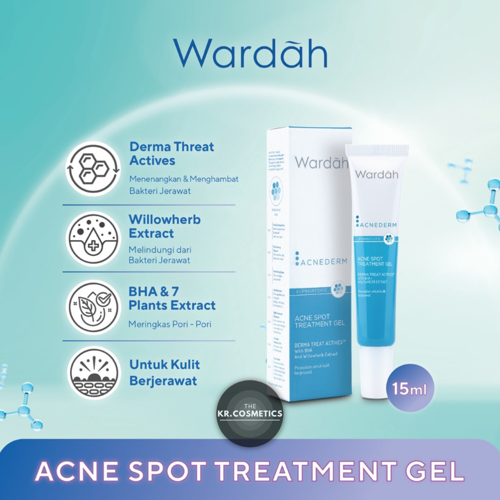 Wardah Acnederm Acne Spot Treatment Gel 15 ml obat jerawat totol