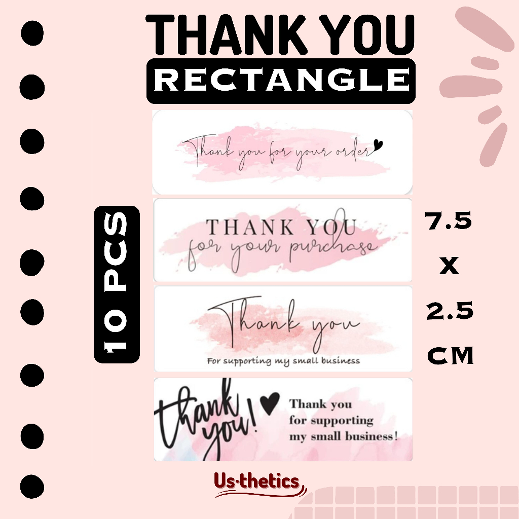 

(10 pcs) Sticker stiker thank you | Label terima kasih snack hampers